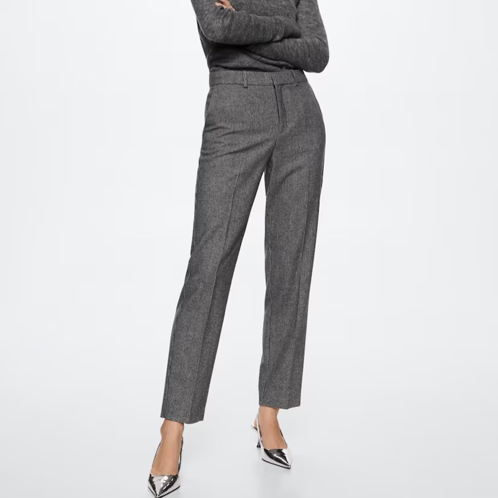 MNG‎ Slim fit wool suit pants